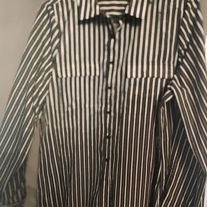 Studio Works Monochrome Striped Blouse